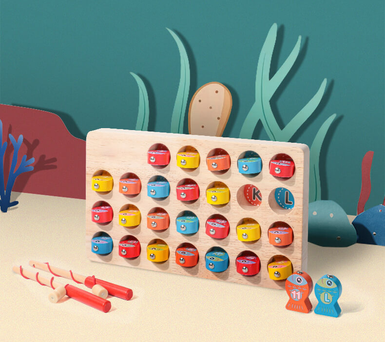 DreamBabies™ | Montessori Wooden Magnetic Fishing Toy