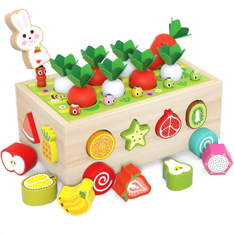 DreamBabies™ | Montessori Carrot Farm Wooden Toy
