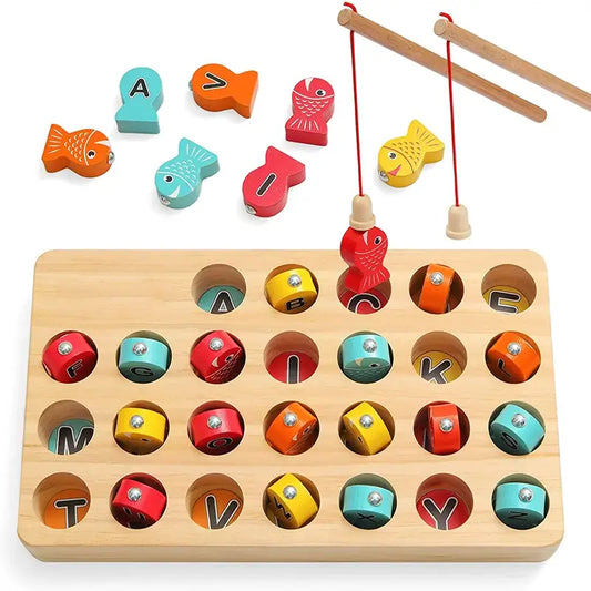 DreamBabies™ | Montessori Wooden Magnetic Fishing Toy