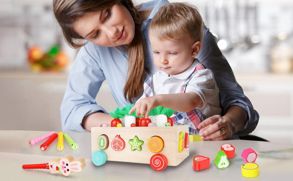 DreamBabies™ | Montessori Carrot Farm Wooden Toy