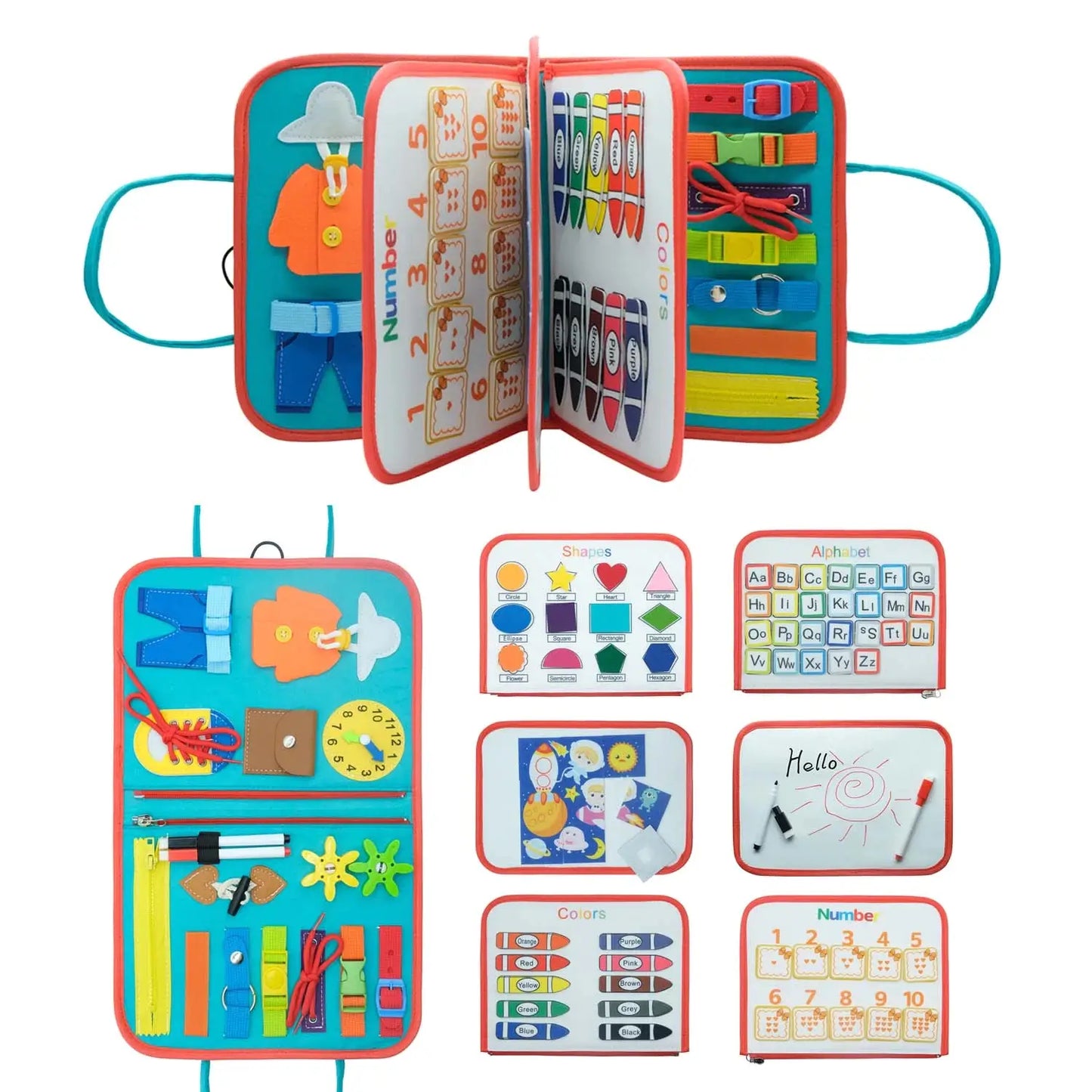 DreamBabies™ | 7 in 1 Montessori Busy Board for Toddlers