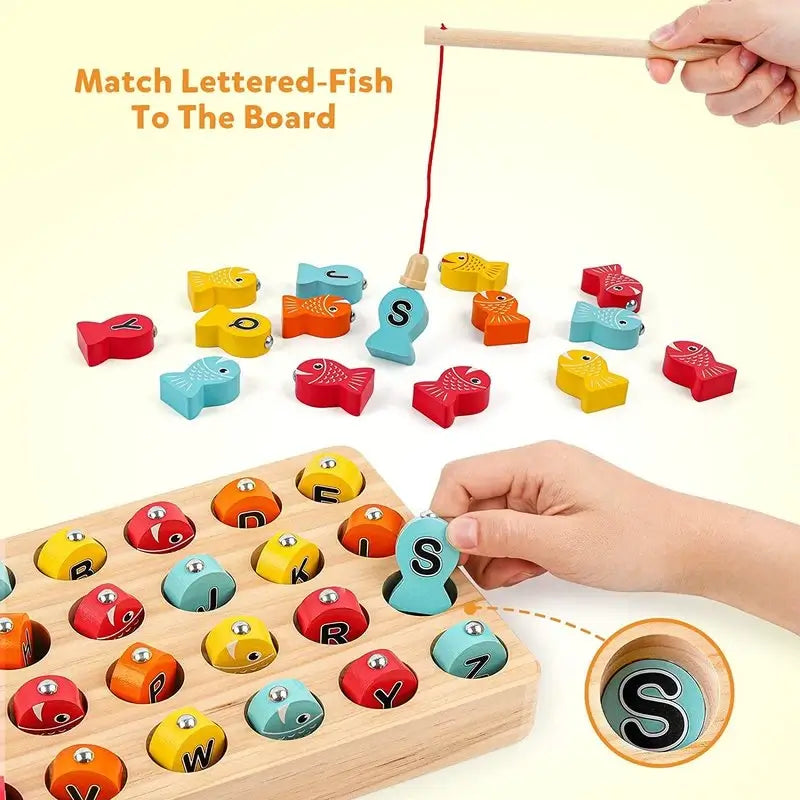DreamBabies™ | Montessori Wooden Magnetic Fishing Toy